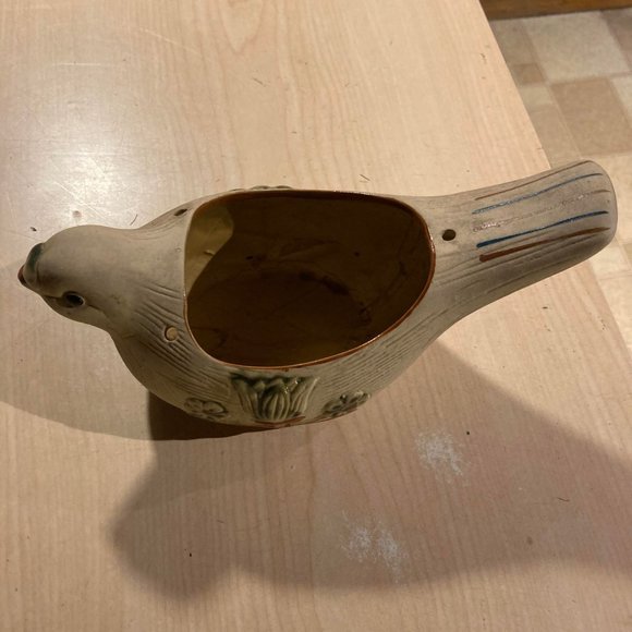 Vintage scandinavian pottery in the shape of a bird. Ceramic Hanging Flower Pot - Picture 8 of 11